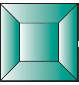 Фацет Decra Bevels DB277 / RB708.2Green зеленый квадрат